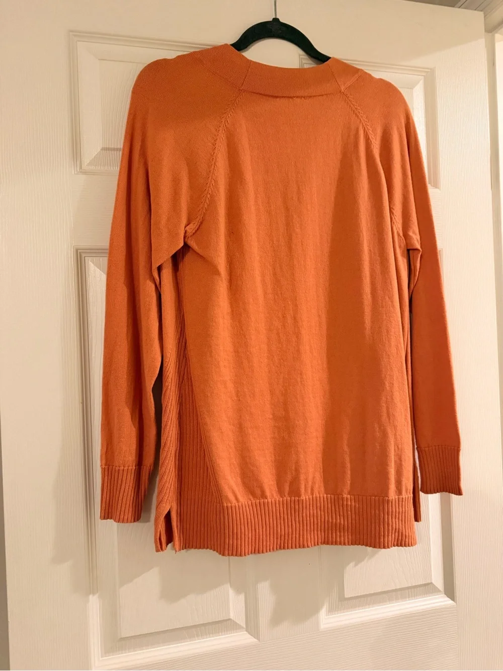 Lightweight Open-Front Coral Cardigan Sweater